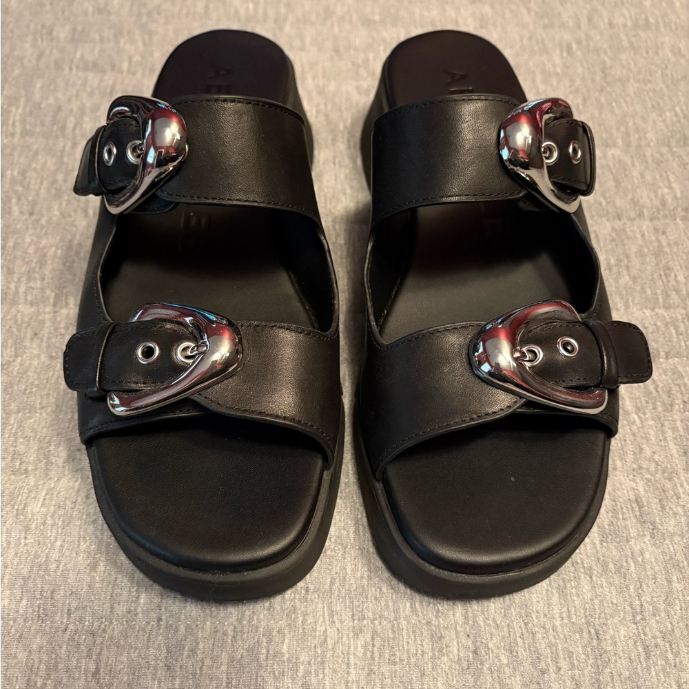 LAST CALL EUC Aerosoles Faith slide wedge sandals comfortable! - Picture 2 of 12